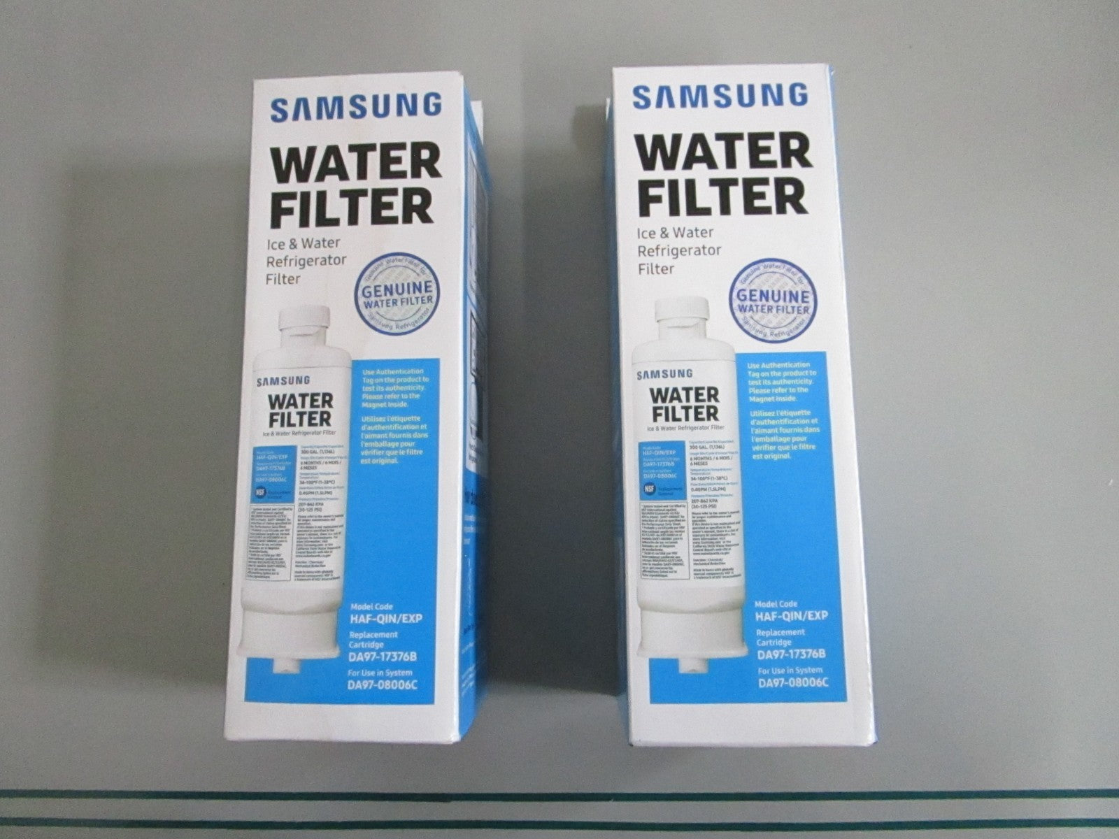 Samsung NEW OEM Refrigerator Water Filter LOT OF 2 DA97-17376B HAF-QIN/EXP 0820