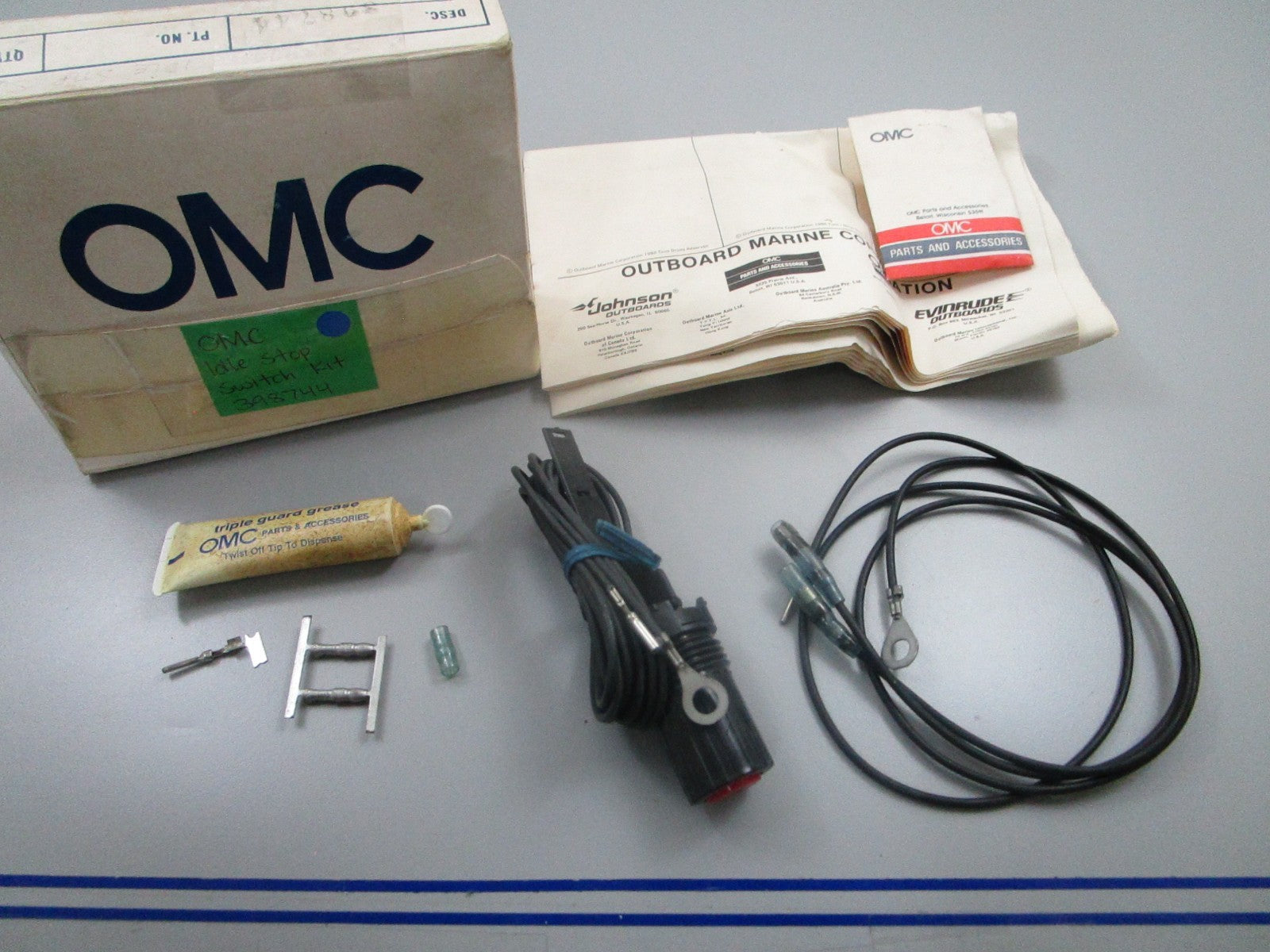 *NEW OEM* 0810 OMC Johnson Evinrude Idle Stop Switch Kit 398744 0398744