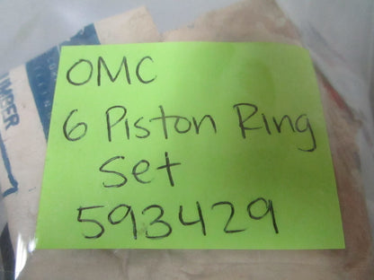 *NEW OEM* 0810 OMC Johnson Evinrude 6 Piston Ring Set 593429 0593429
