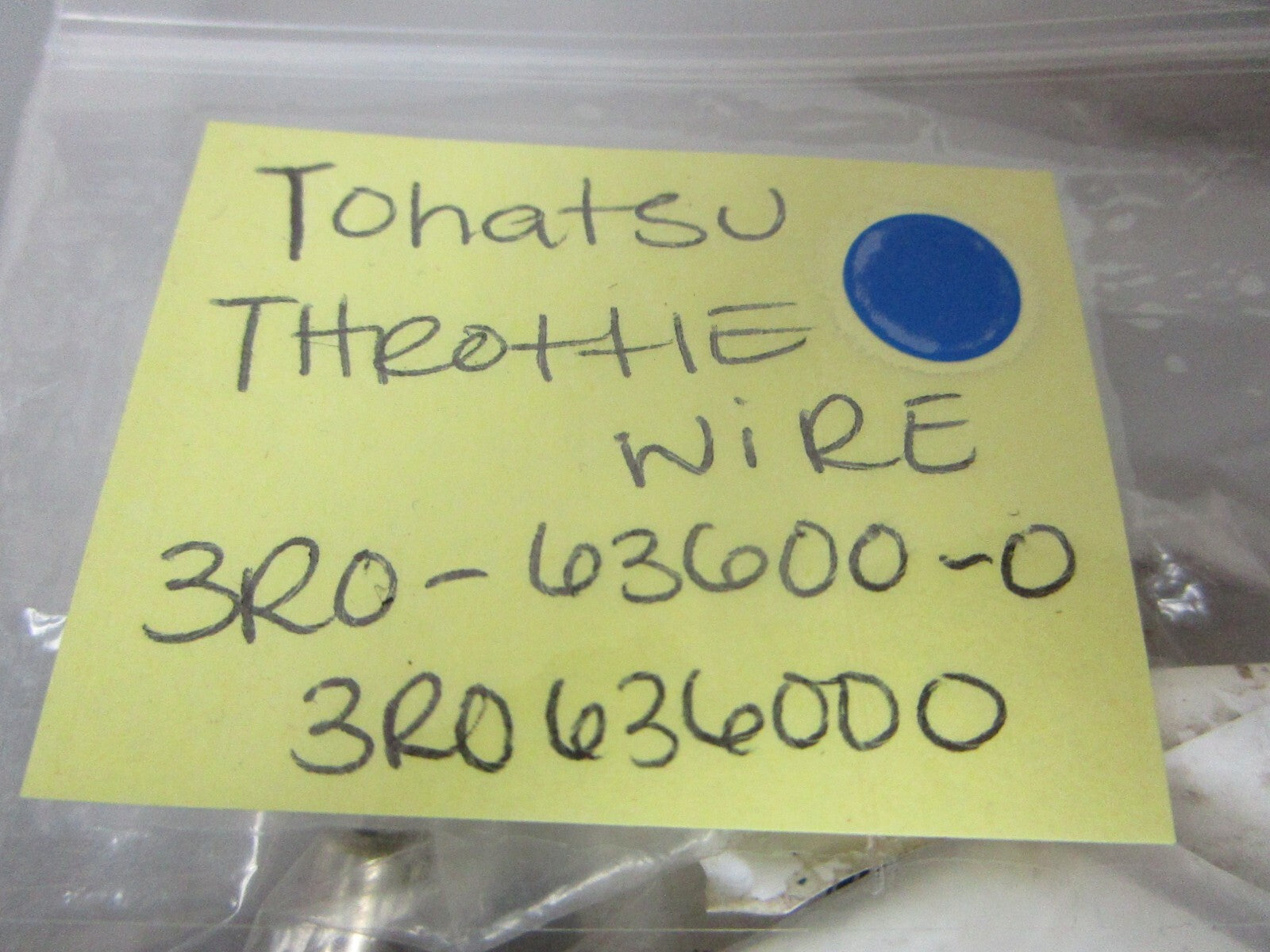*NEW OEM* 0720 Tohatsu Nissan Throttle Wire 3R0-63600-0 3R0636000