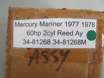NEW OEM 34-81268M Mercury Mariner 1977 1978 60HP 2 Cyl Reed Assy 0820