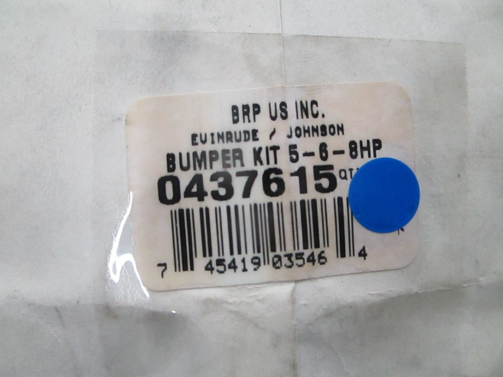 *NEW OEM* 0810 OMC Johnson Evinrude 5-6-8HP Bumper Kit 437615 0437615