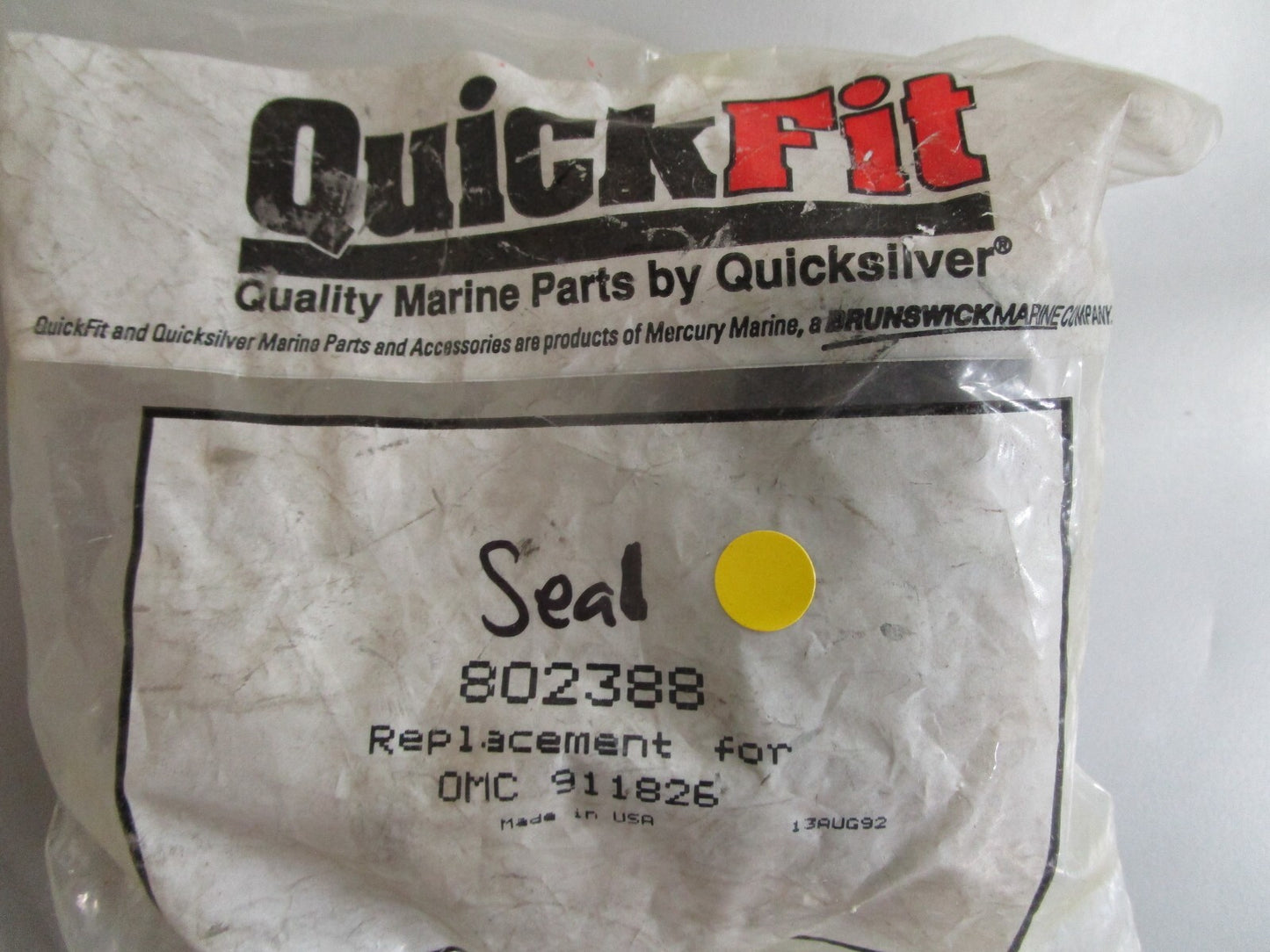 *NEW* 0810 QuickFit Seal 802388