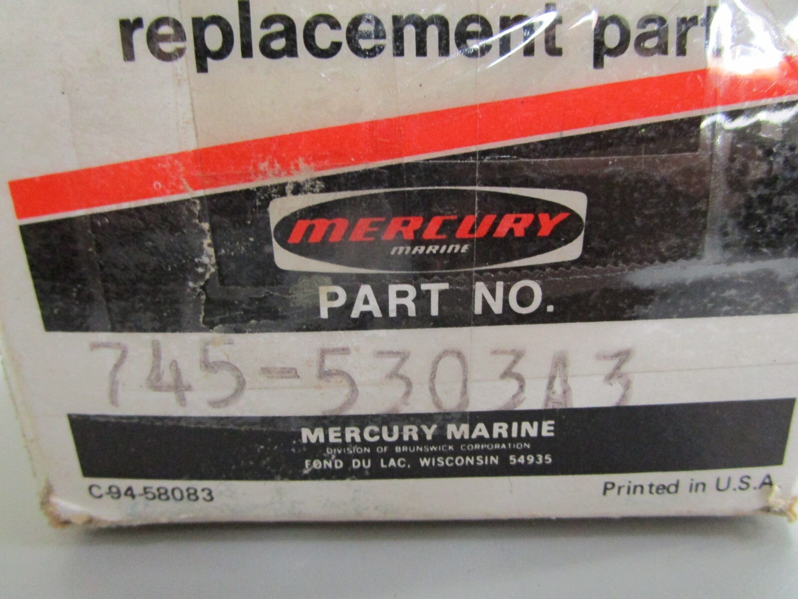 *NEW OEM* 0820 Mercury Quicksilver Piston Assy 745-5303A3