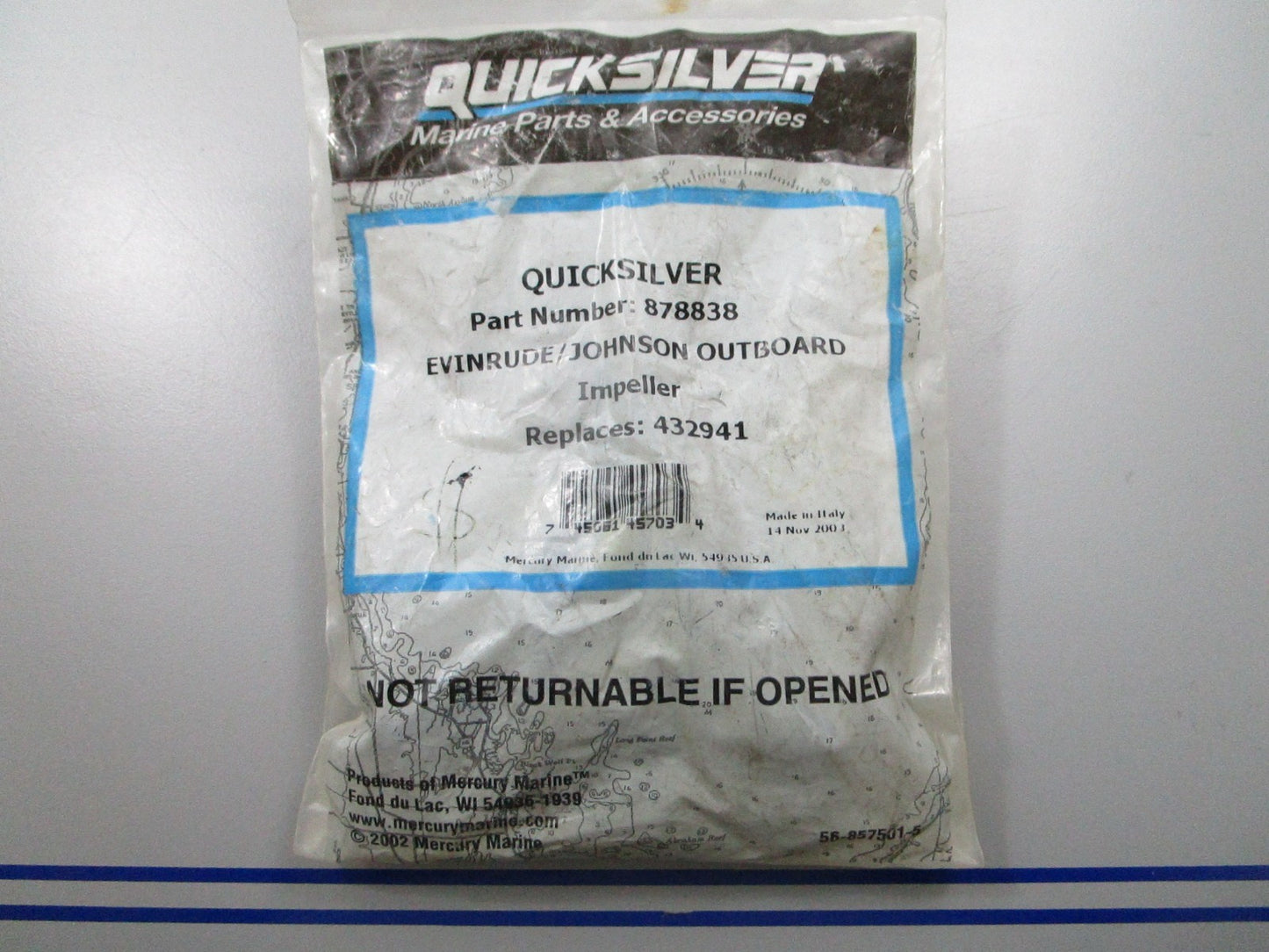 *NEW OEM* 0810 Mercury Quicksilver Impeller 878838