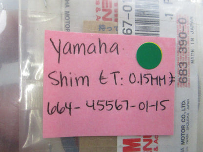 NEW OEM (LOT OF 5) 664-45567-01-15 Yamaha  Shim (T: 0.15mm) 0810
