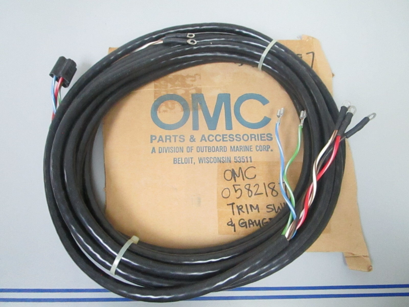 *NEW OEM* 0810 OMC Johnson Evinrude Trim Switch & Gauge Cable Ay 582187 0582187