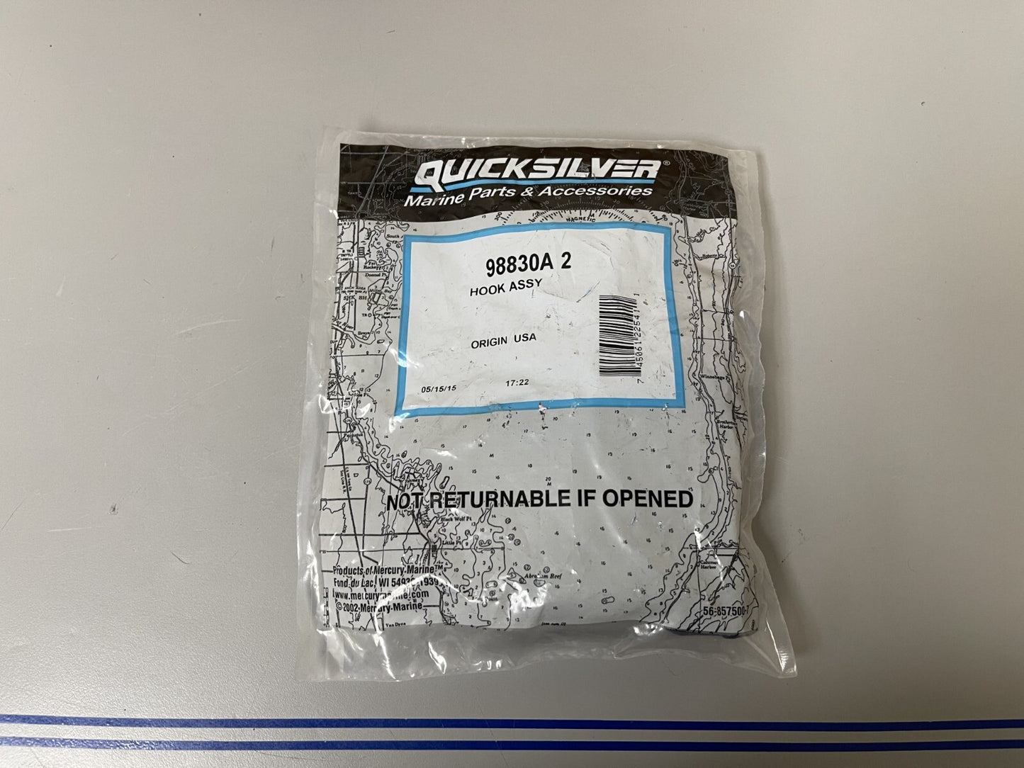 *NEW OEM* 0670 Mercury Quicksilver Hook Assembly 98830A2