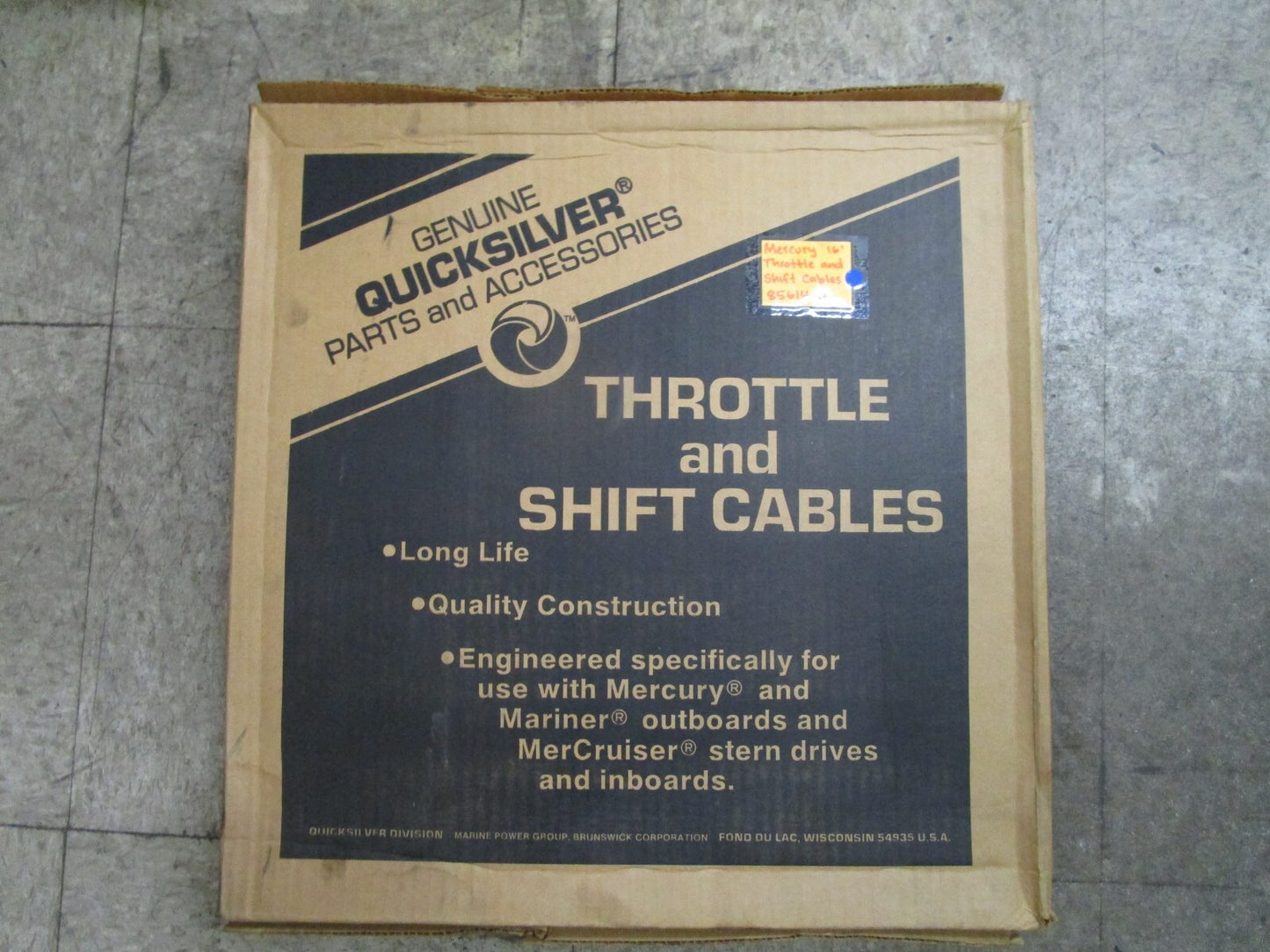 *NEW OEM* 0820 Mercury Quicksilver 16' Throttle & Shift Cables 8561416