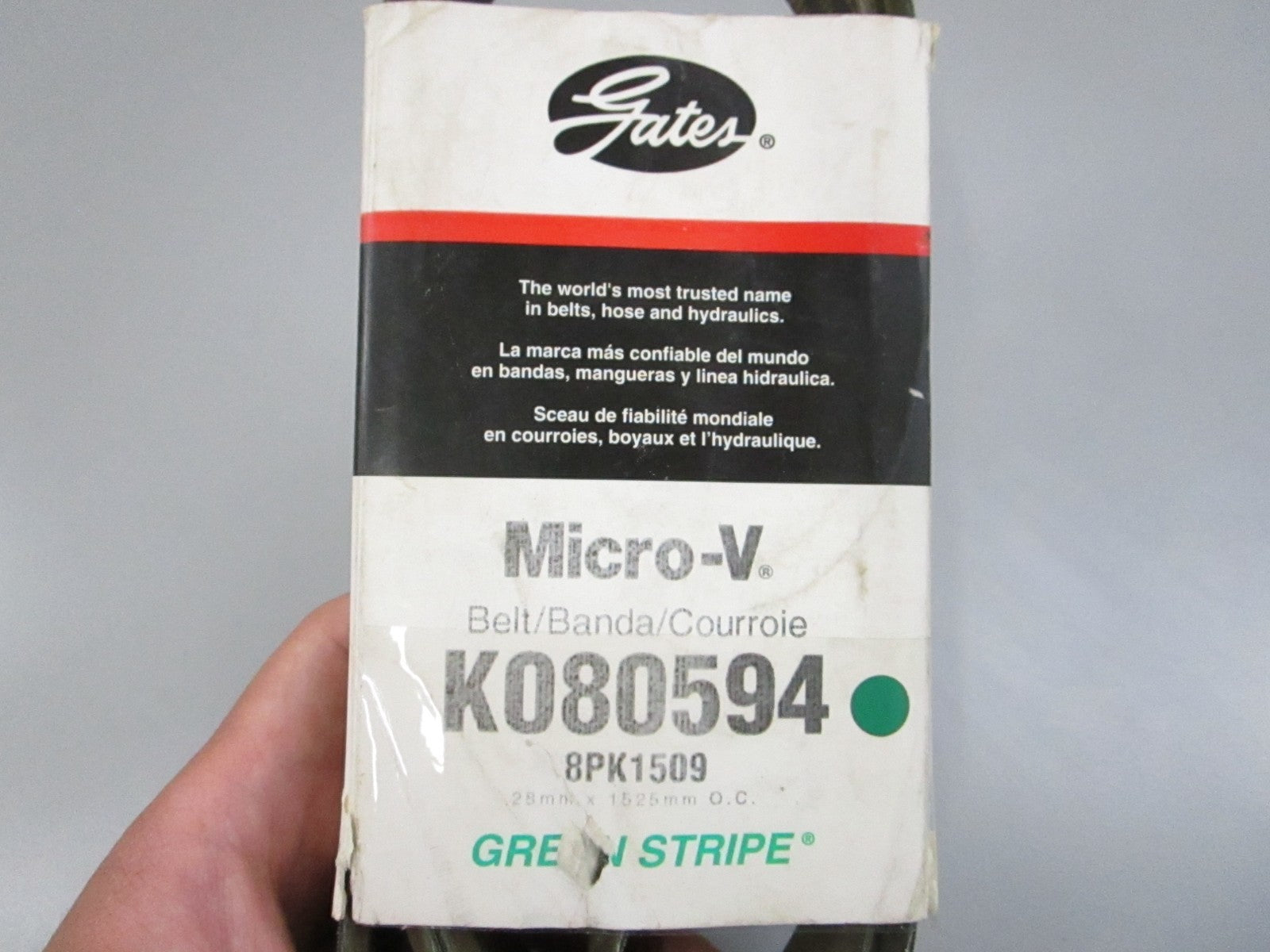Gates K080594 Micro-V Serpentine Belt 8-Rib 59.4in  NEW 0810