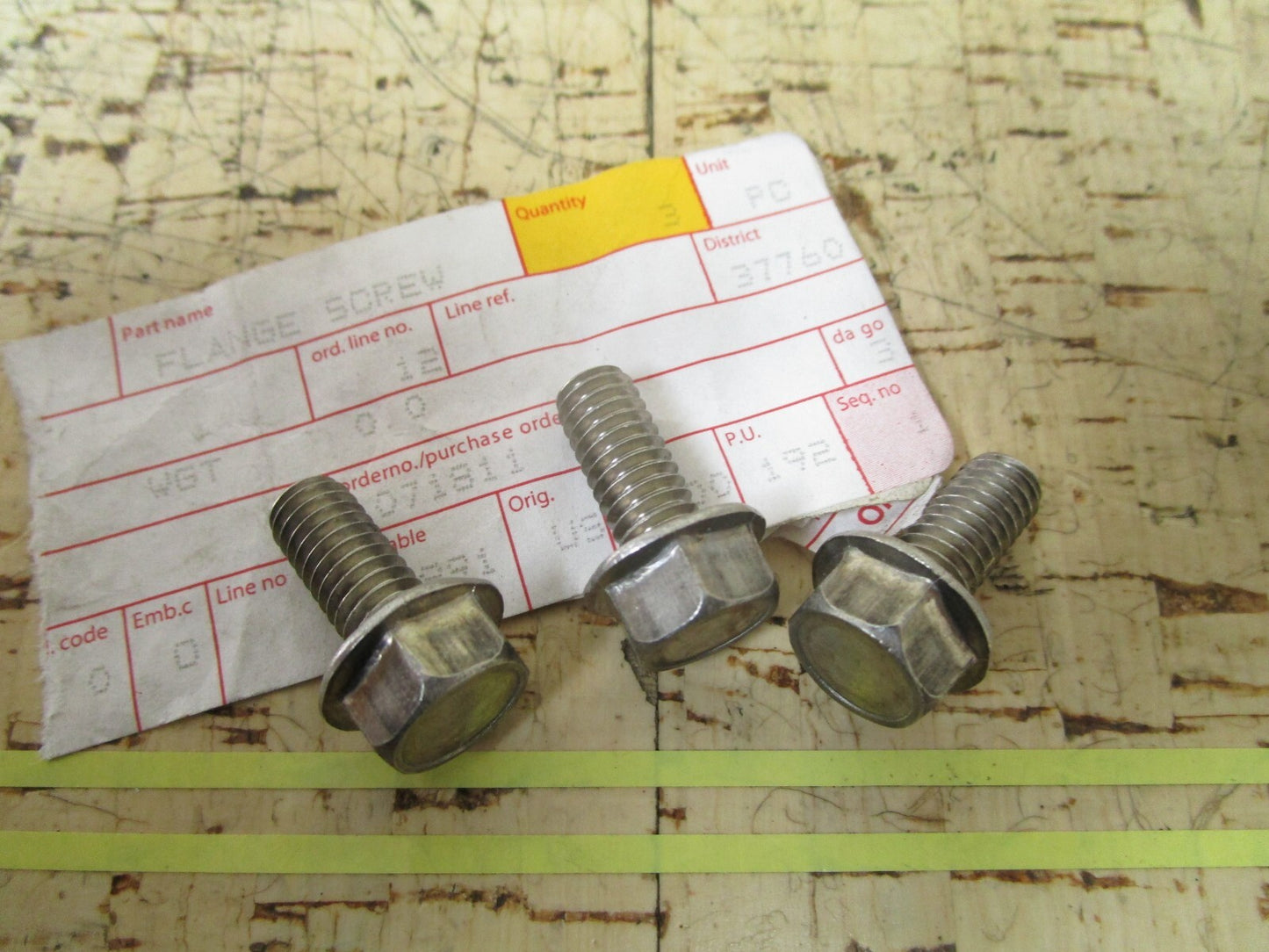 *NEW OEM* (LOT OF 3) 0810 Volvo Penta Flange Screw 3857146