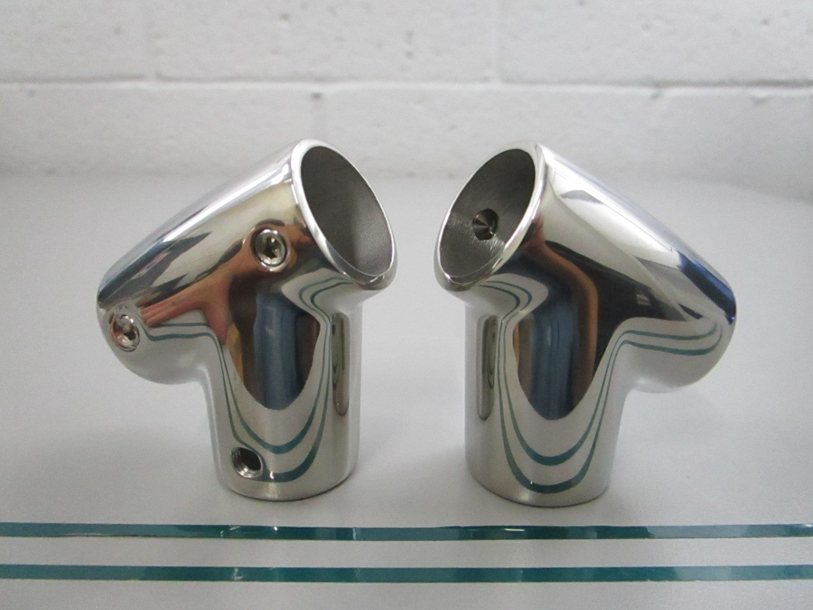 Sea-Dog NEW Chrome 60 Degree Rail Tee Left 7/8" Zinc 291600-1 (LOT OF 2) 0810