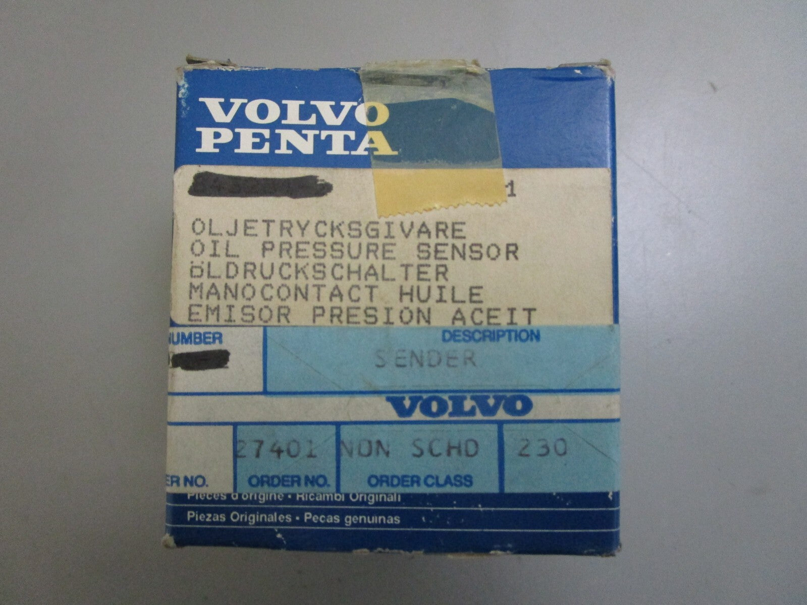 *NEW OEM* 0820 Volvo Penta Oil Pressure Sensor 843231