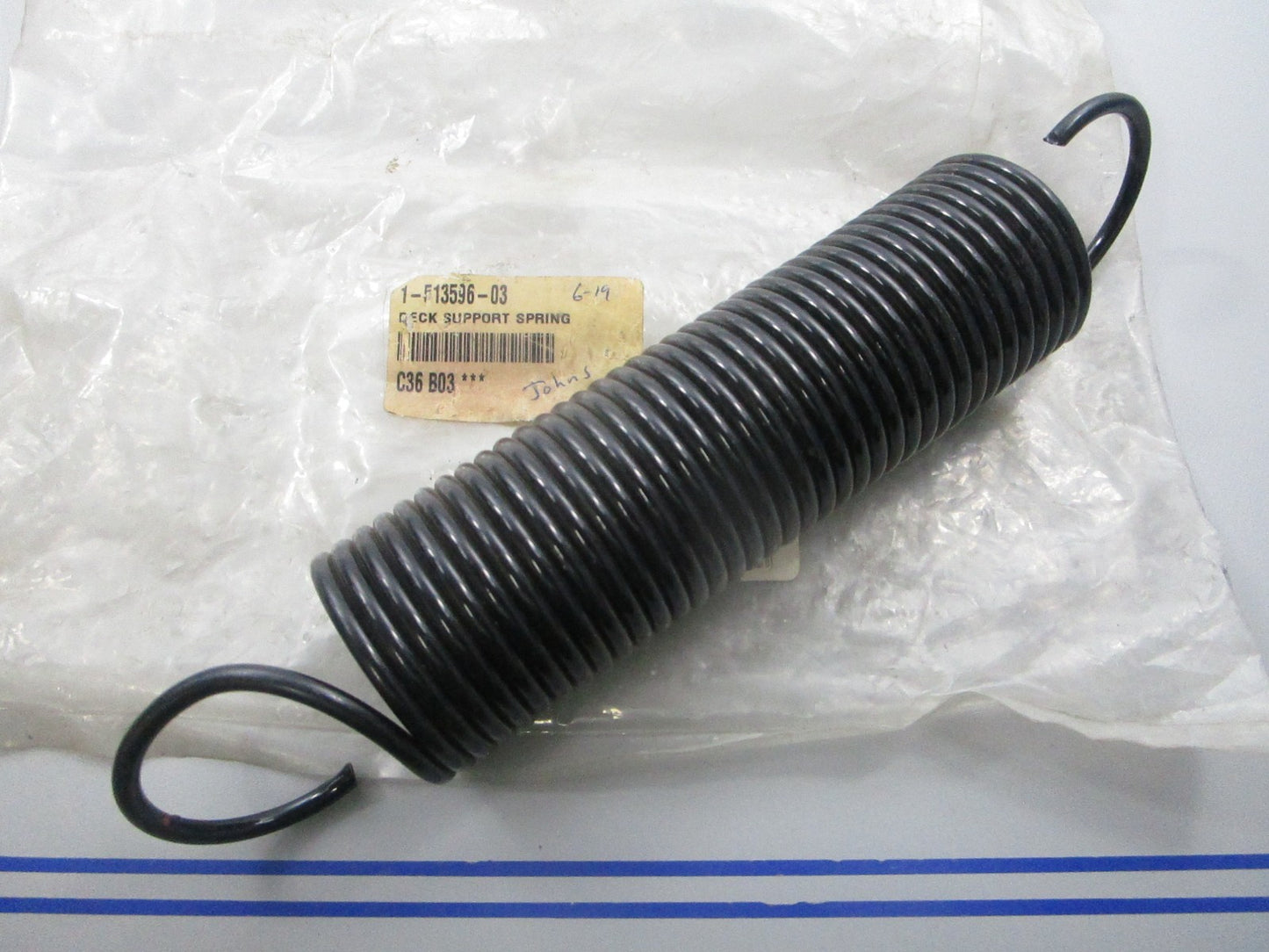 NEW OEM 1-513596-03 Exmark Deck Support Spring 0810