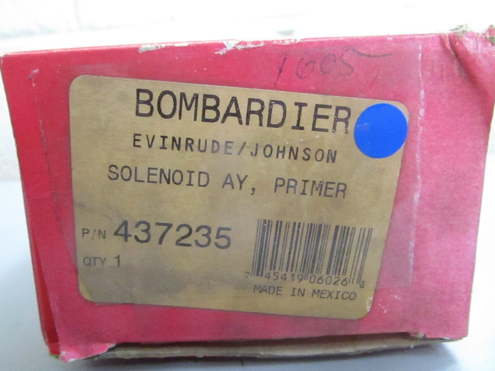 *NEW OEM* 0820 OMC Johnson Evinrude Primer Solenoid Ay 437235 0437235 338180