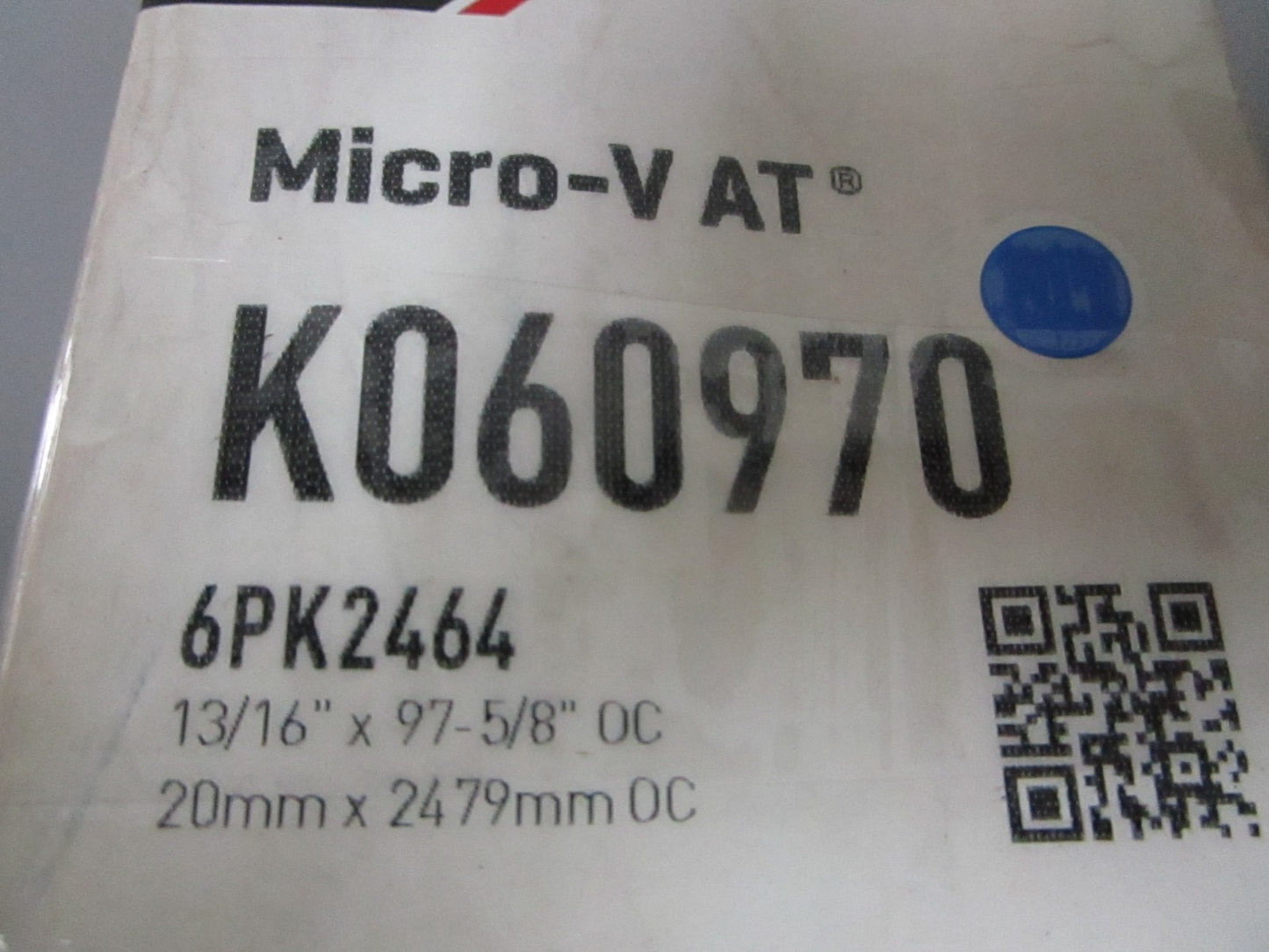 NEW K060970 Gates Micro-V 13/16" x 97 ⅝" Serpentine Belt 0720