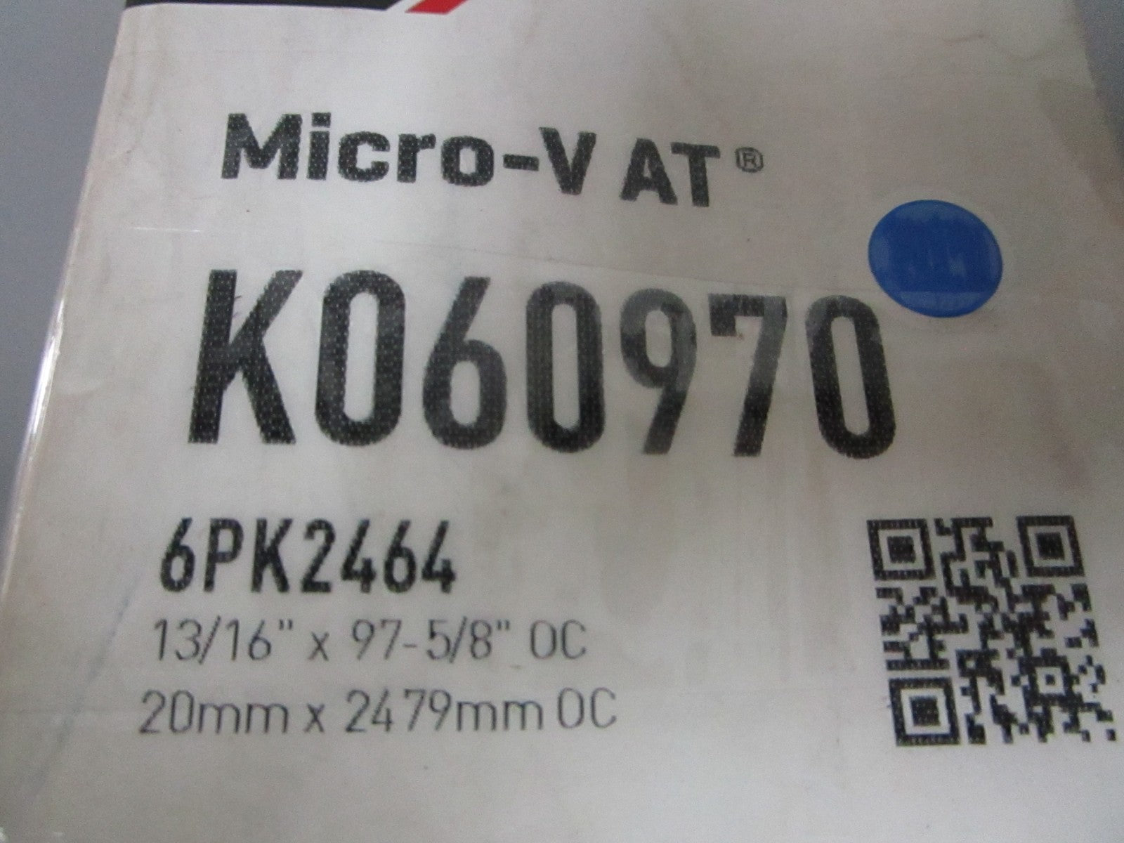 NEW K060970 Gates Micro-V 13/16" x 97 ⅝" Serpentine Belt 0720