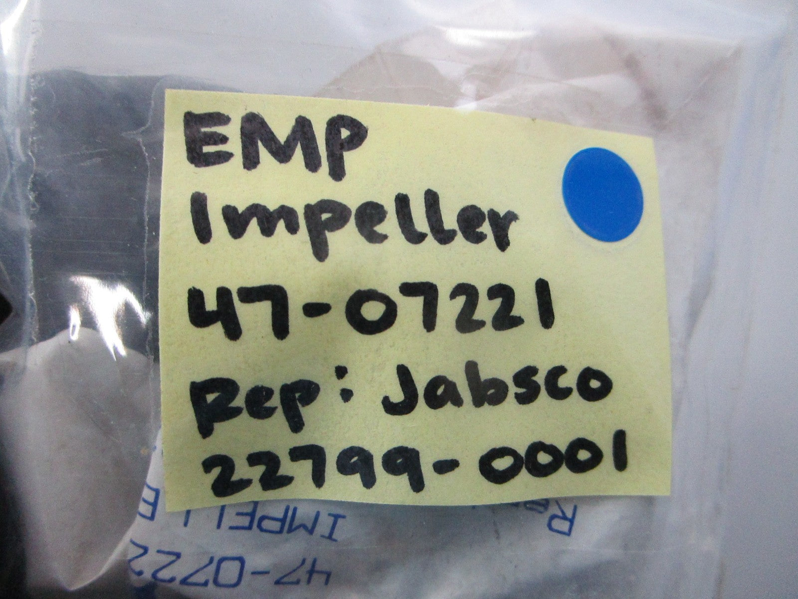 NEW 47-07221 Replaces: Jabsco 22799-0001 EMP Impeller 0810