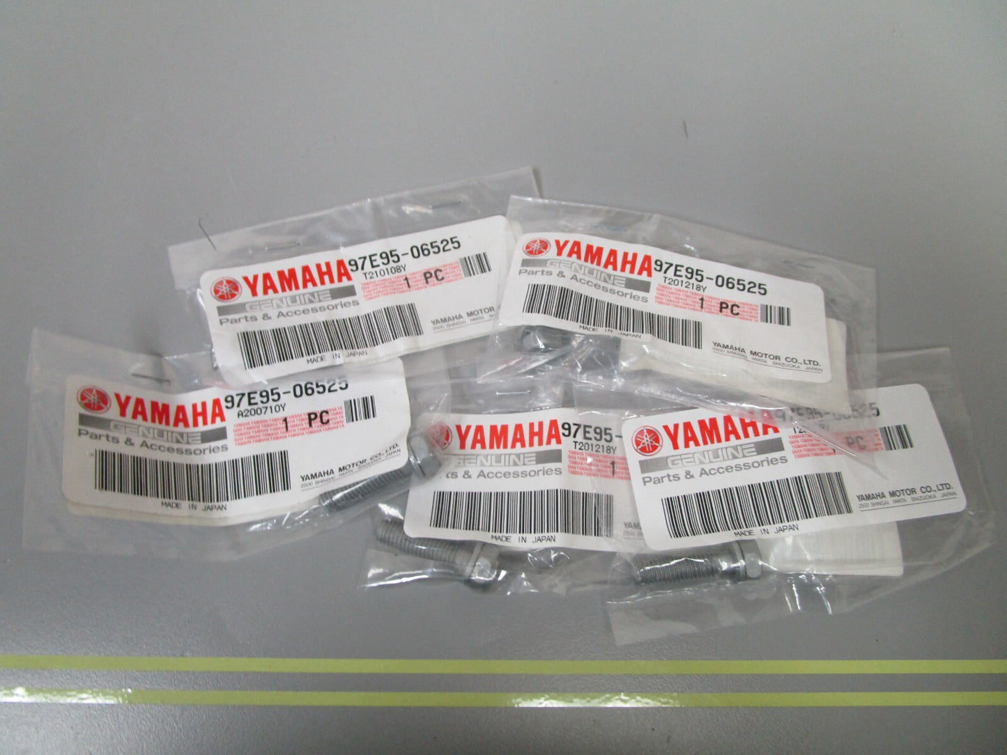 *NEW OEM* (LOT OF 5) 0810 Yamaha Hexagon w/ Deep Recess Bolt 97E95-06525-00