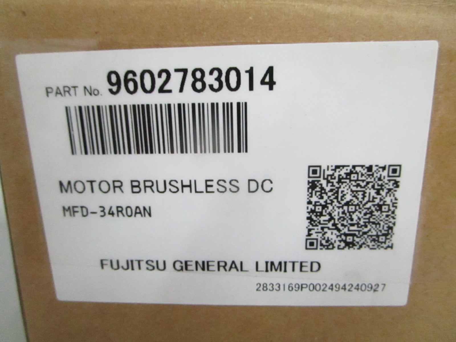 NEW OEM K9602783014 9602783014 Fujitsu Brushless Motor 0820