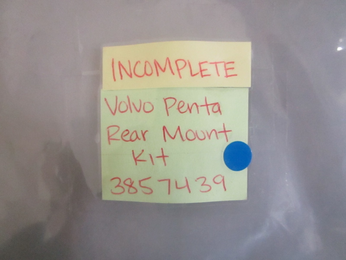 *NEW OEM* 0810 Volvo Penta *Incomplete* Rear Mount Kit 3857439
