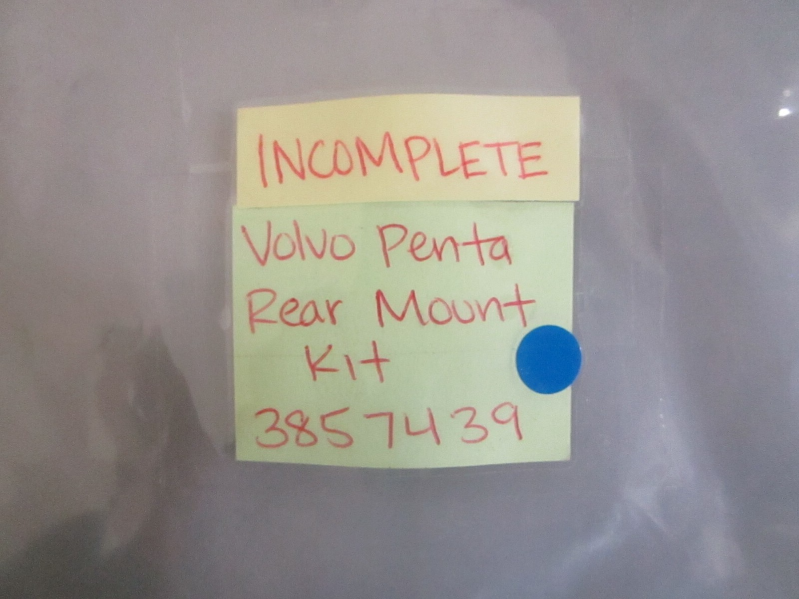 *NEW OEM* 0810 Volvo Penta *Incomplete* Rear Mount Kit 3857439