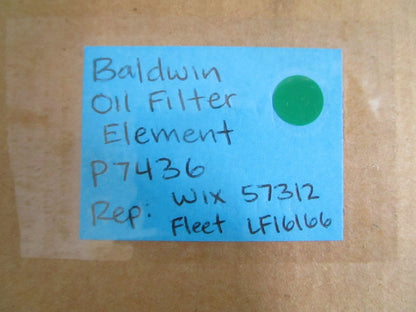 NEW P7436 Baldwin Oil Filter Element Rep: 57312 Wix LF16166 Fleetguard 0820
