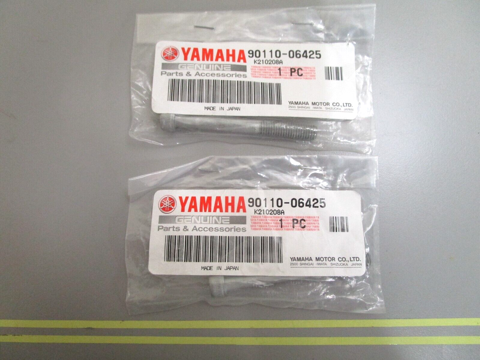 *NEW OEM* (LOT OF 2) 0750 Yamaha HEXAGON SOCKET HEAD BOLT 90110-06425