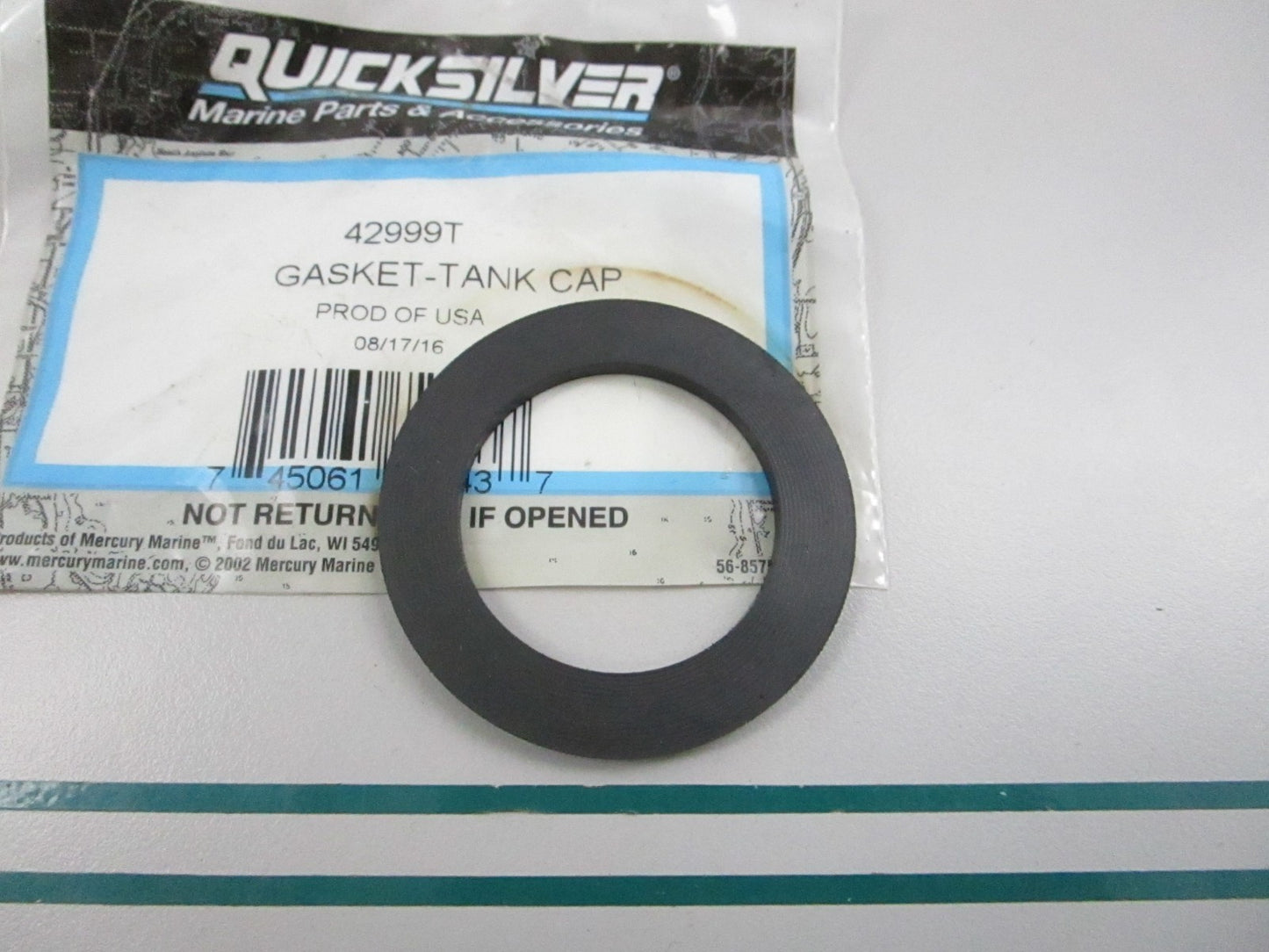 NEW OEM 42999T Mercury Quicksilver Tank Cap Gasket 0810