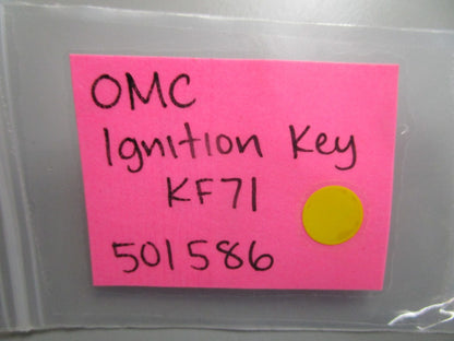 *NEW OEM* 0810 OMC Johnson Evinrude Ignition Key KF71 501586 0501586
