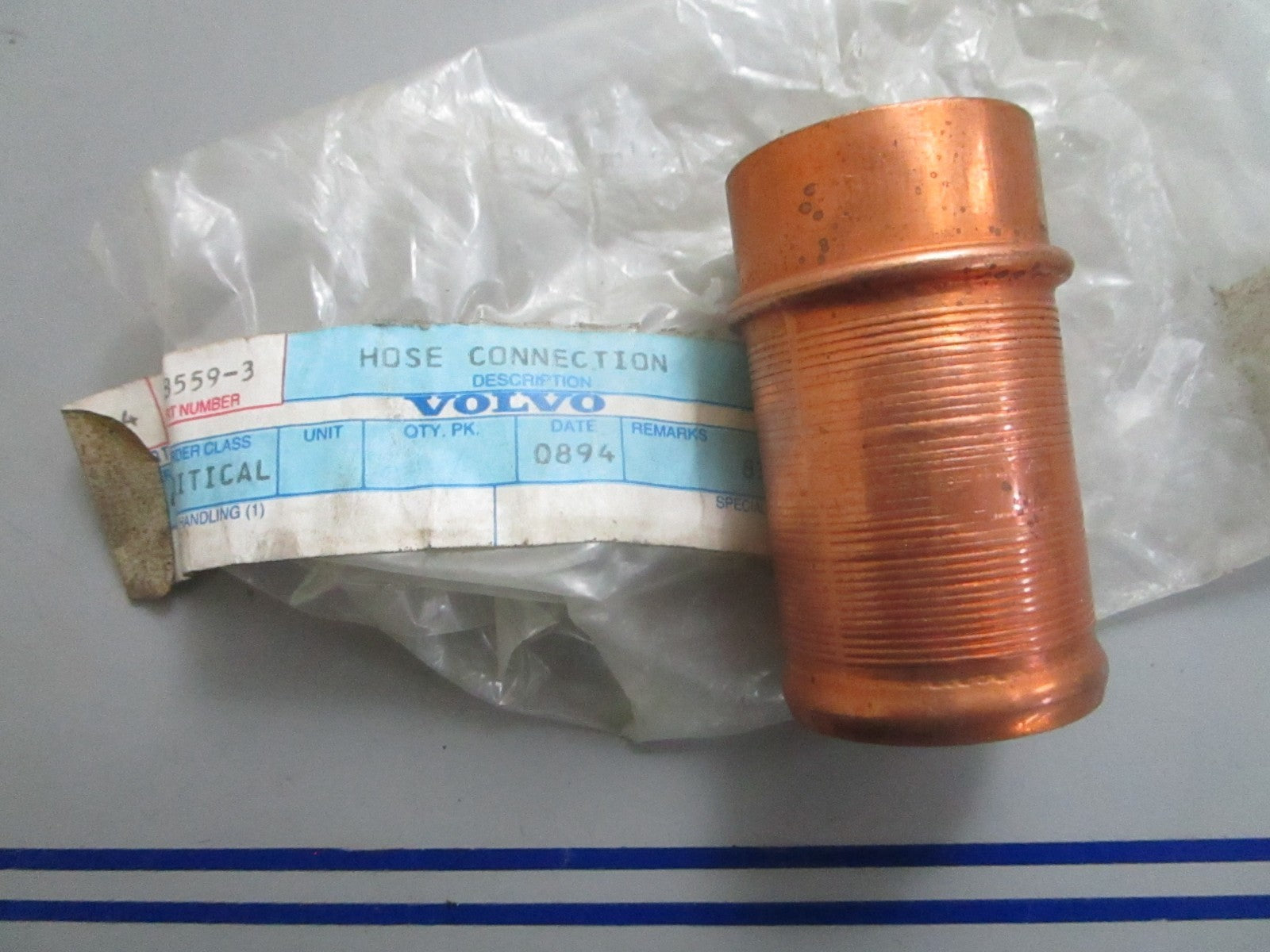 *NEW OEM* 0820 Volvo Penta Hose Connection 838559