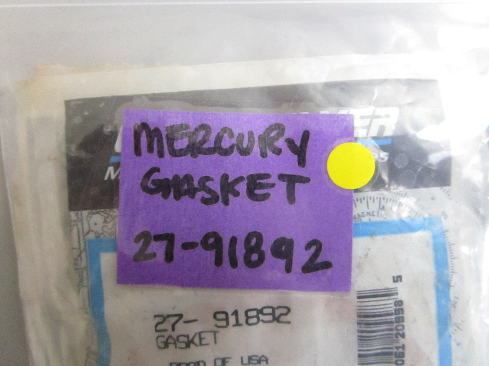 *NEW OEM* 0810 Mercury Quicksilver Gasket 27-91892