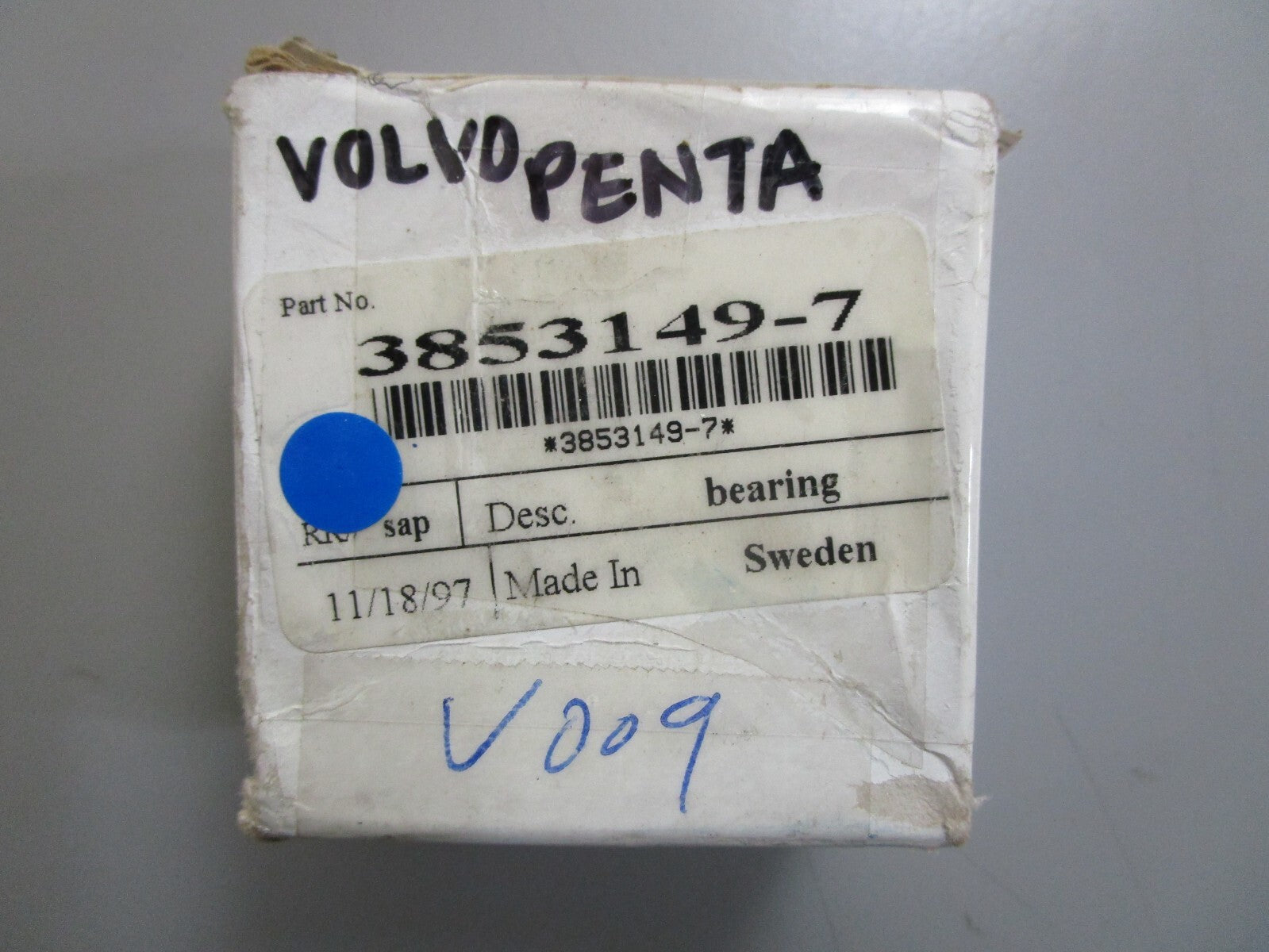 *NEW OEM* 0820 Volvo Penta Bearing 3853149