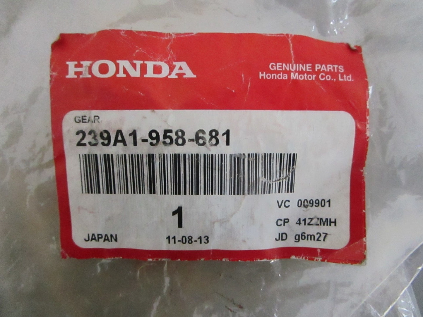 NEW OEM 239A1-958-681 Honda High-Drive Gear 0820
