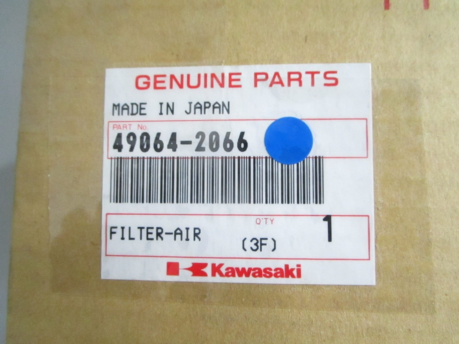 *NEW OEM* 0820 Kawasaki Air Filter 49064-2066