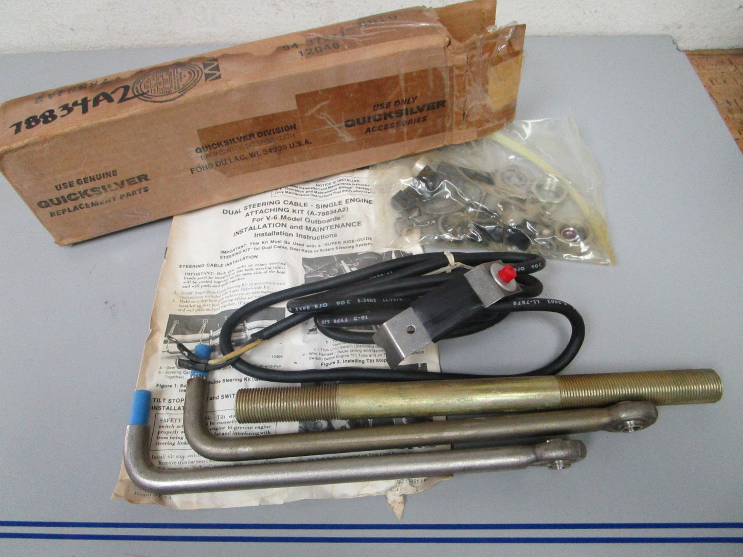 NEW OEM 78834A2 Mercury Quicksilver Ride Guide Attaching Kit 0720