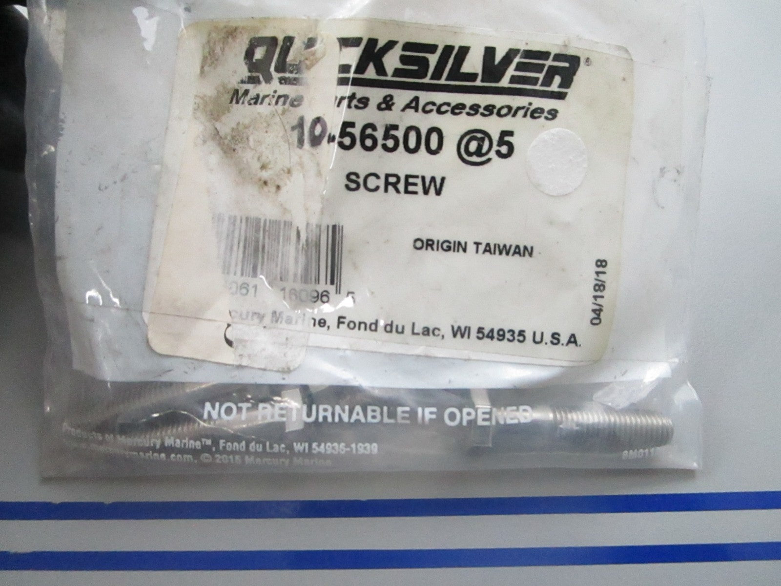 *NEW OEM* (LOT OF 5) 0810 Mercury Quicksilver Screw 10-56500