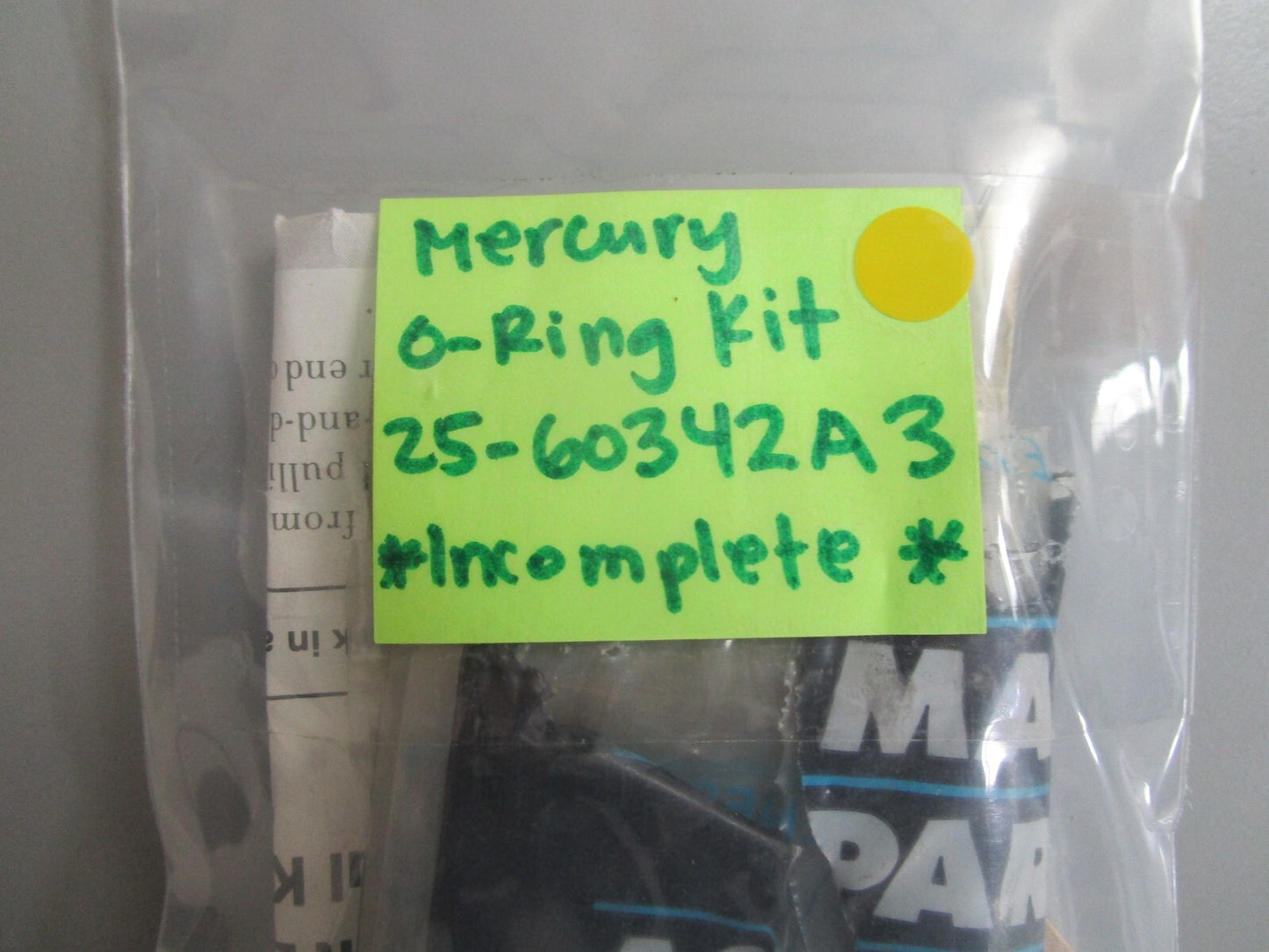 *NEW OEM* 0810 Mercury Quicksilver O-Ring Kit  25-60342A3 (Incomplete)