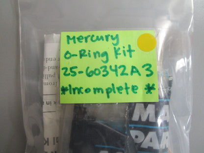 *NEW OEM* 0810 Mercury Quicksilver O-Ring Kit  25-60342A3 (Incomplete)
