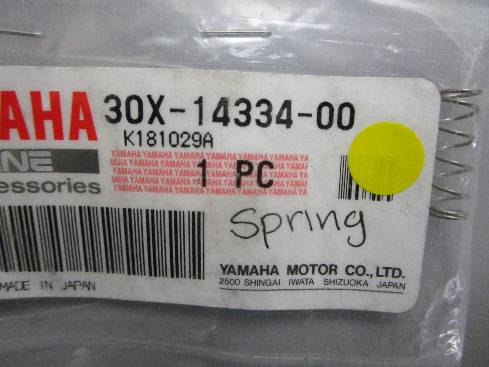 *NEW OEM* 0810 Yamaha Spring 30X-14334-00