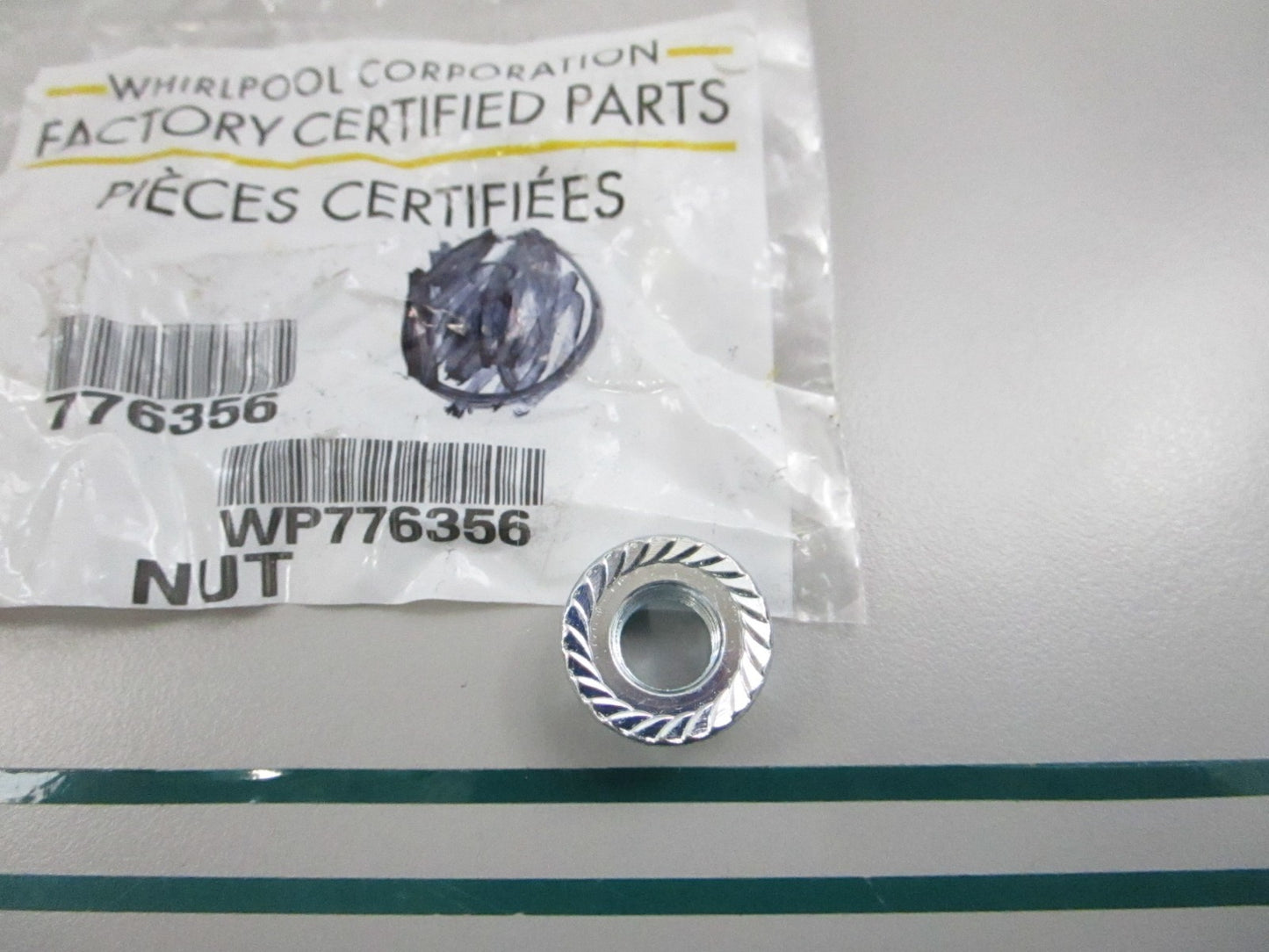 Whirlpool NEW OEM Trash Compactor Roller Wheel Lock Nut WP776356 NOS 0810