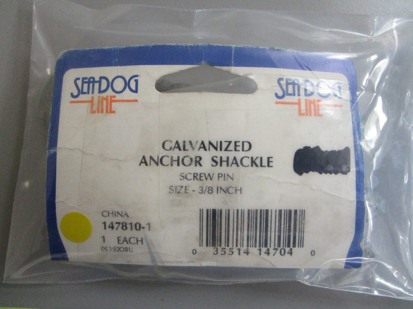 *NEW* (LOT OF 2) 0810 Sea-Dog Anchor Shackle 3/8 Inch Screw Pin 147810-1