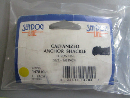 *NEW* (LOT OF 2) 0810 Sea-Dog Anchor Shackle 3/8 Inch Screw Pin 147810-1