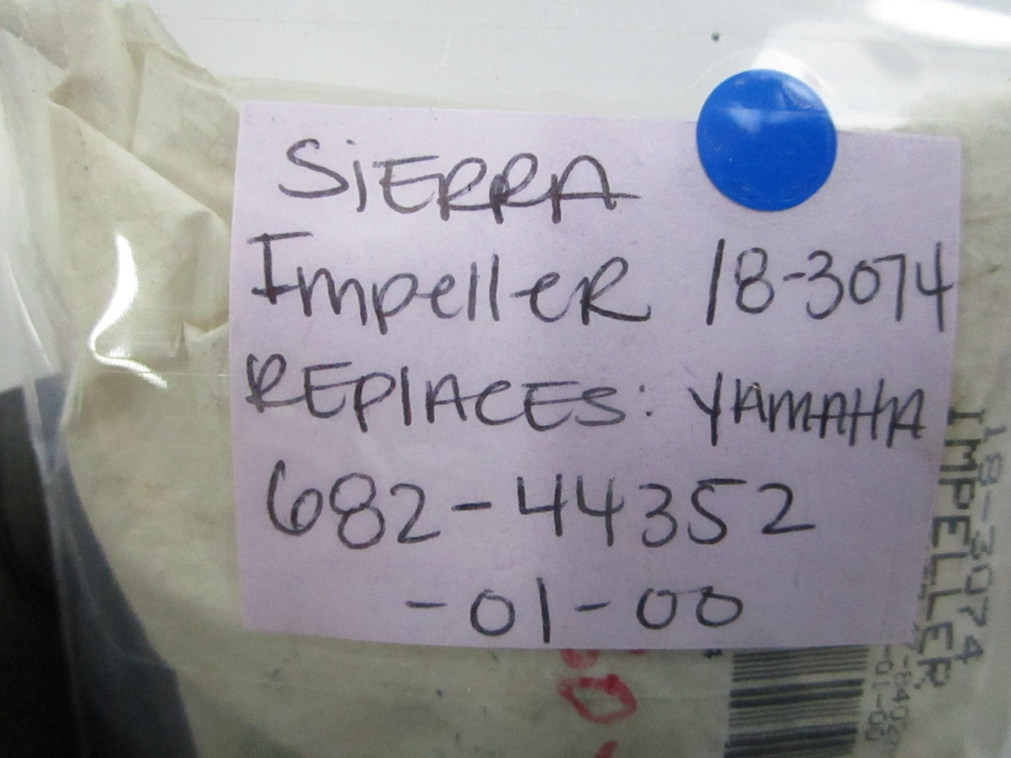 *NEW* 0810 Sierra Impeller 18-3074 Replaces: Yamaha 682-44352-01-00
