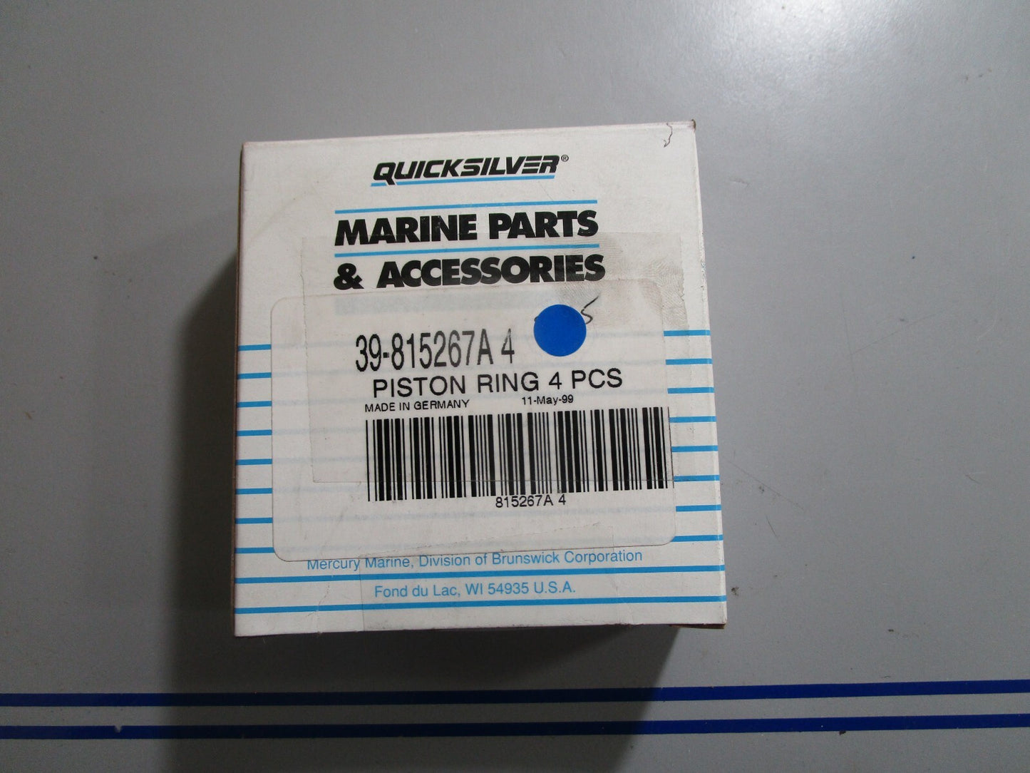 *NEW OEM* 0810 Mercury Quicksilver 4 Piece Piston Ring Set 39-815267A4