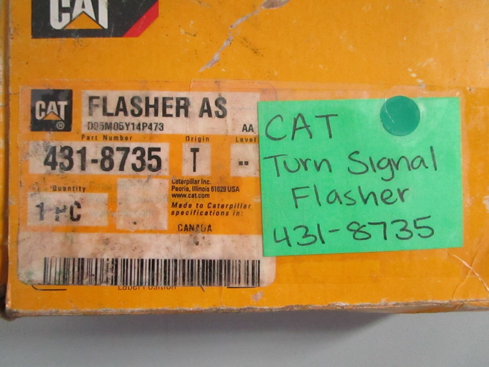 NEW OEM 431-8735 CAT Turn Signal Flasher 0820