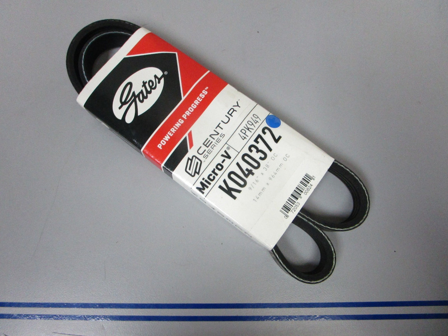 NEW K040372 Gates Micro-V 9/16" x 38" Serpentine Belt 0720