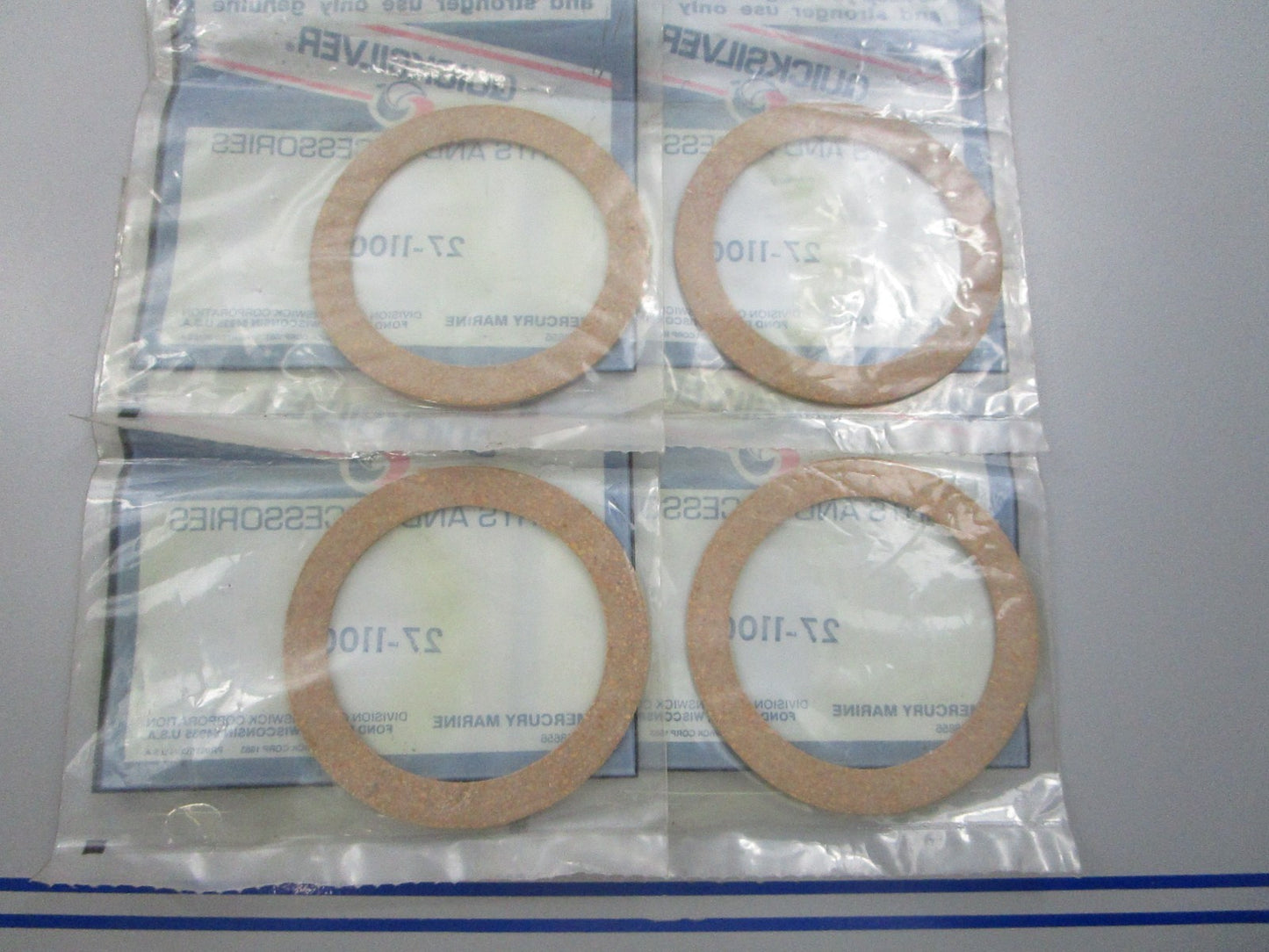 NEW OEM (LOT OF 4) 27-11009 Mercury Quicksilver Gasket 0810