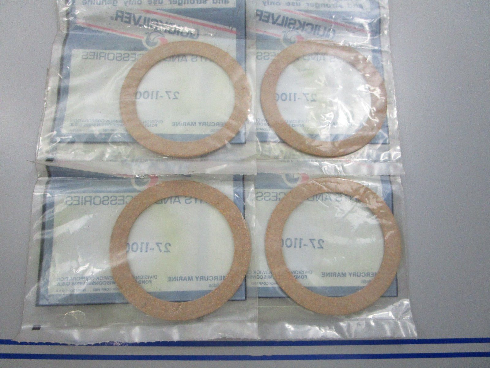 NEW OEM (LOT OF 4) 27-11009 Mercury Quicksilver Gasket 0810
