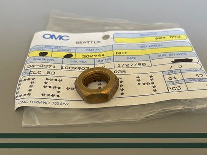 NEW OEM 302944 0302944 OMC Johnson Evinrude Flywheel Nut 0810